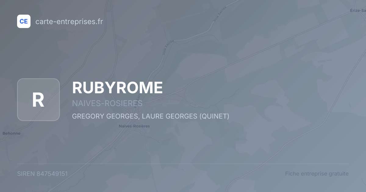 RUBYROME — 847549151 — fiche entreprise