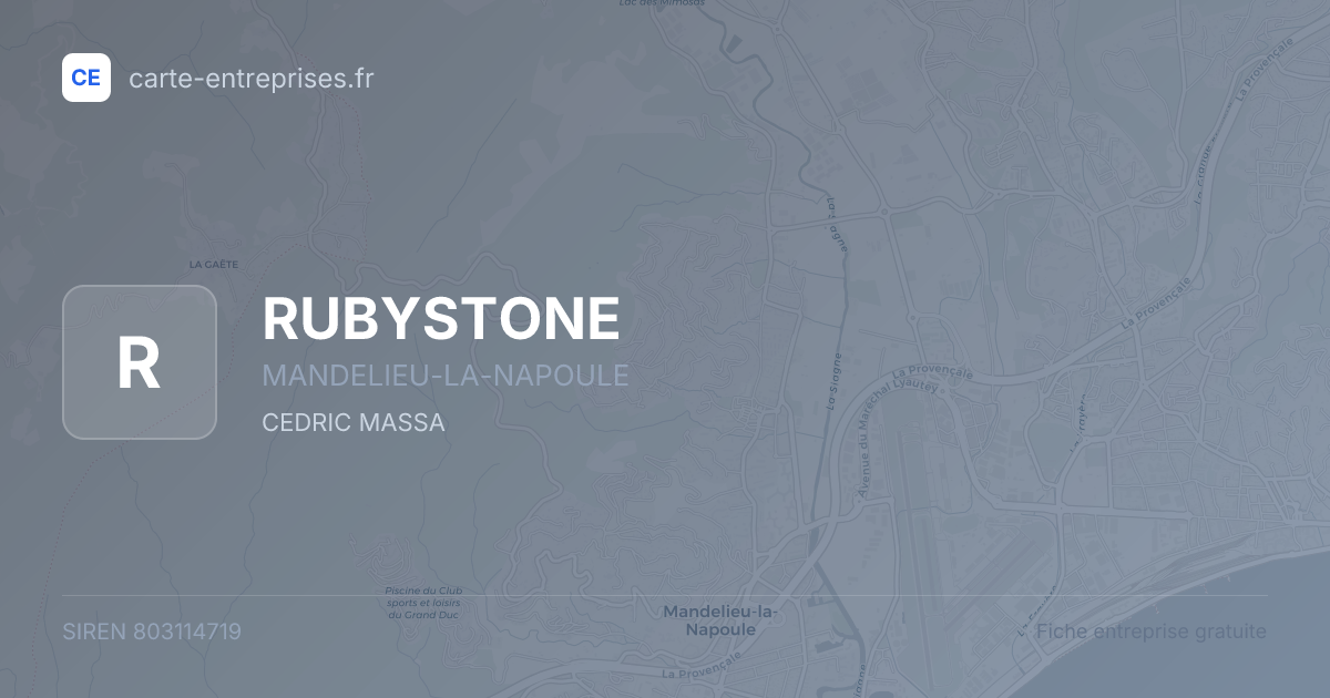 RUBYSTONE — 803114719 — fiche entreprise