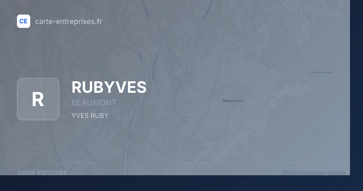 RUBYVES — 418137089 — fiche entreprise