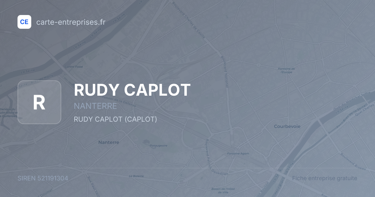 RUDY CAPLOT — 521191304 — fiche entreprise