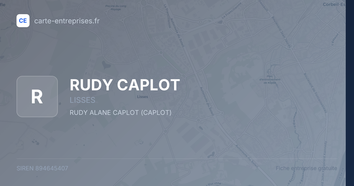 RUDY CAPLOT — 894645407 — fiche entreprise