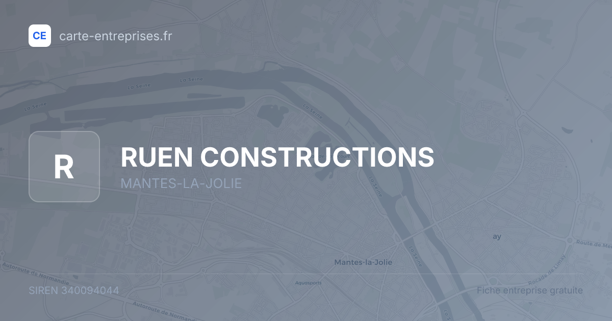 RUEN CONSTRUCTIONS — 340094044 — fiche entreprise