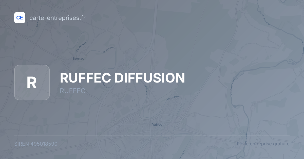 RUFFEC DIFFUSION — 495018590 — fiche entreprise