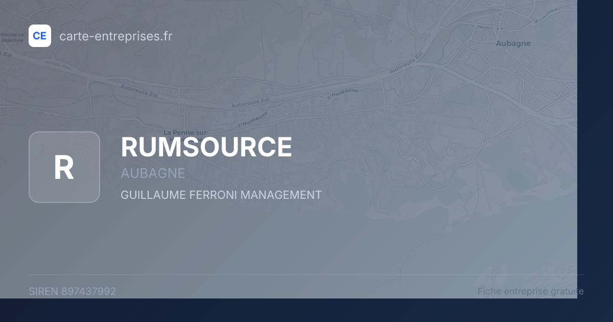 RUMSOURCE — 897437992 — fiche entreprise
