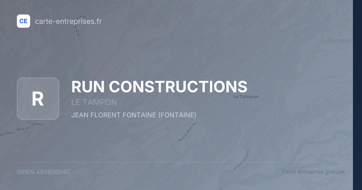 RUN CONSTRUCTIONS — 480656040 — fiche entreprise