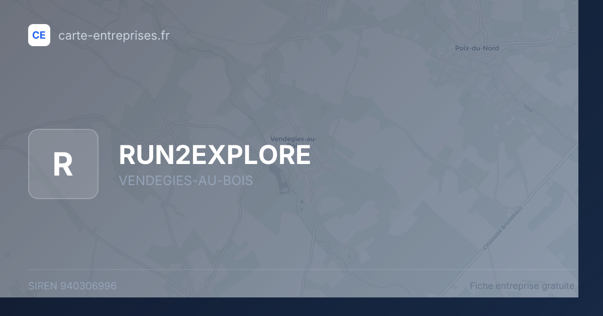 RUN2EXPLORE — 940306996 — fiche entreprise