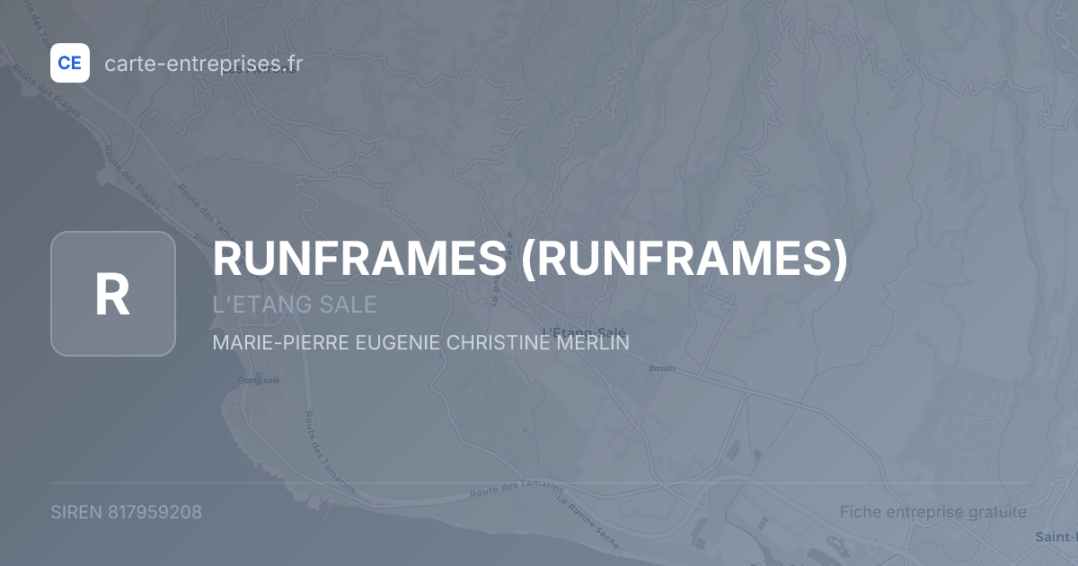 RUNFRAMES — 817959208 — fiche entreprise