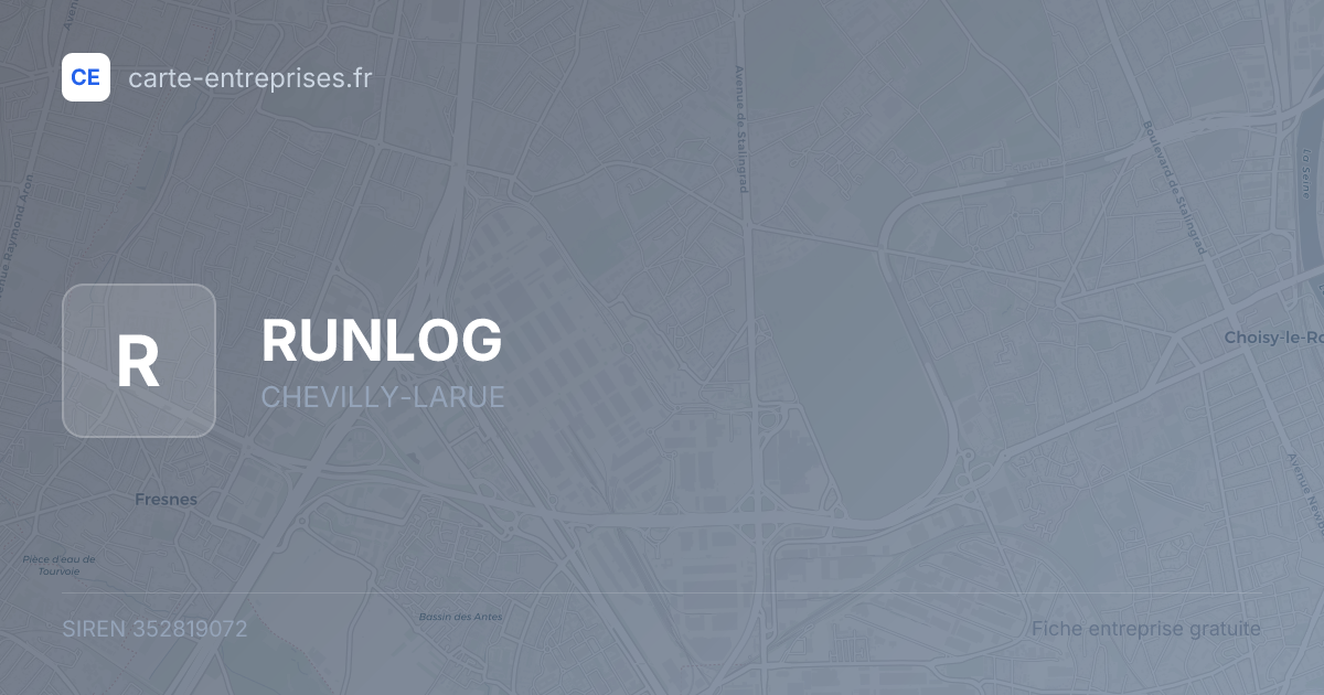 RUNLOG — 352819072 — fiche entreprise