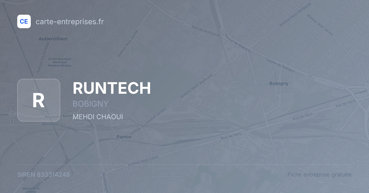 RUNTECH — 833314248 — fiche entreprise