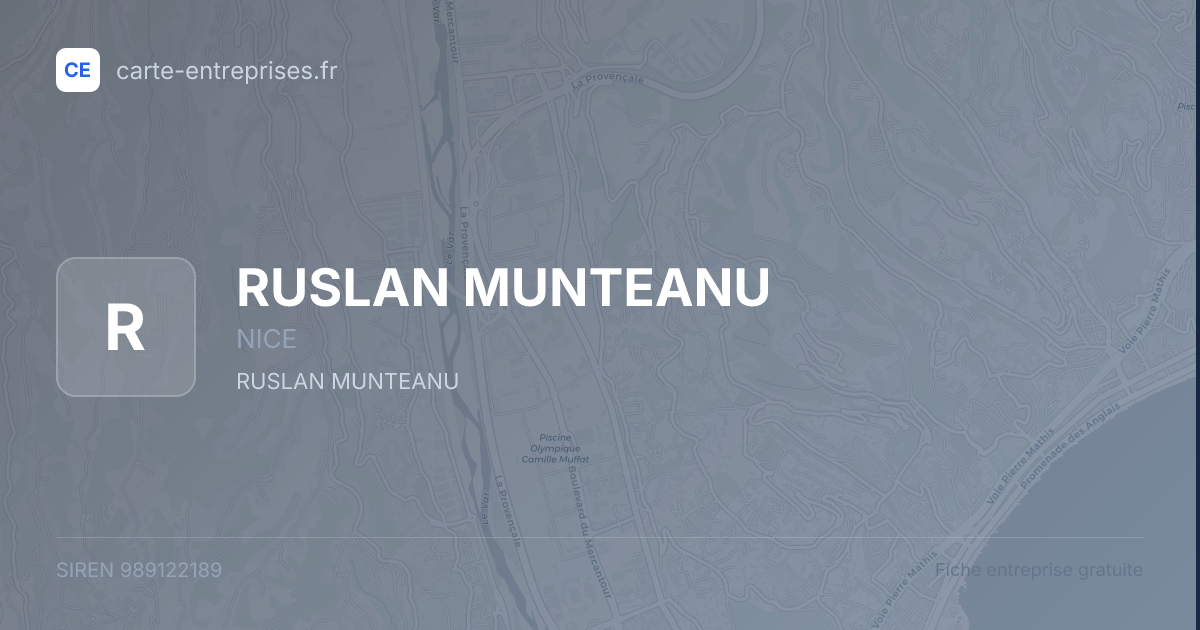 RUSLAN MUNTEANU — 989122189 — fiche entreprise