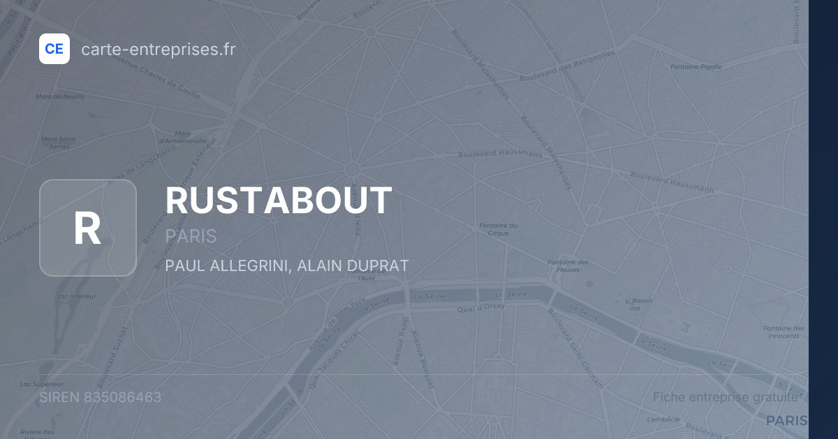 RUSTABOUT — 835086463 — fiche entreprise