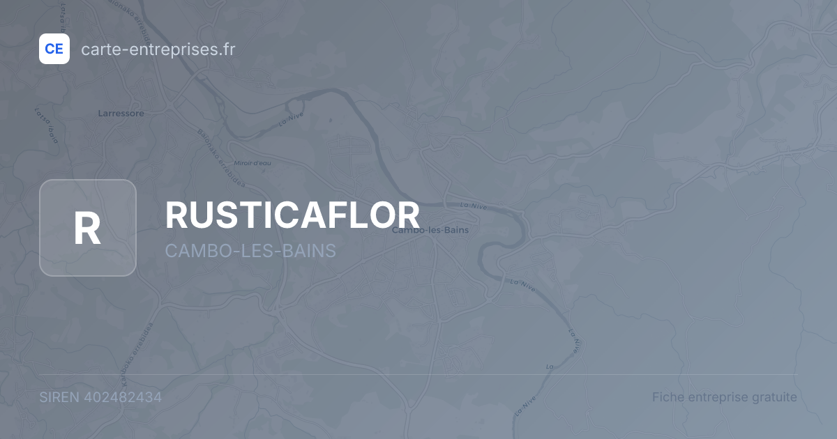 RUSTICAFLOR — 402482434 — fiche entreprise