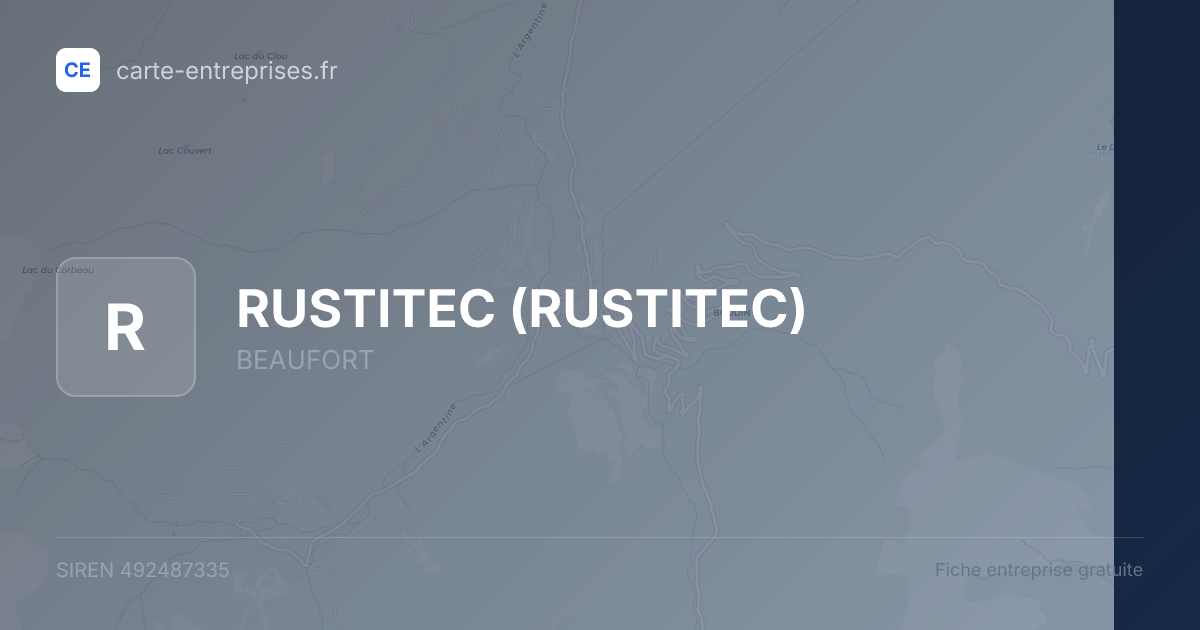 RUSTITEC — 492487335 — fiche entreprise