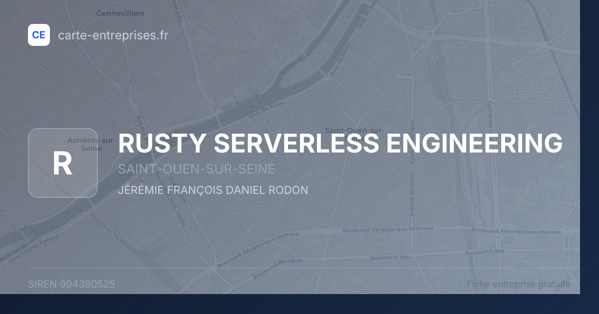 RUSTY SERVERLESS ENGINEERING — 994380525 — fiche entreprise