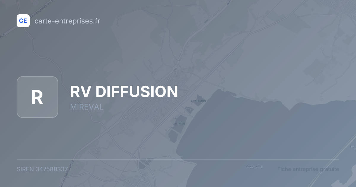 RV DIFFUSION — 347588337 — fiche entreprise