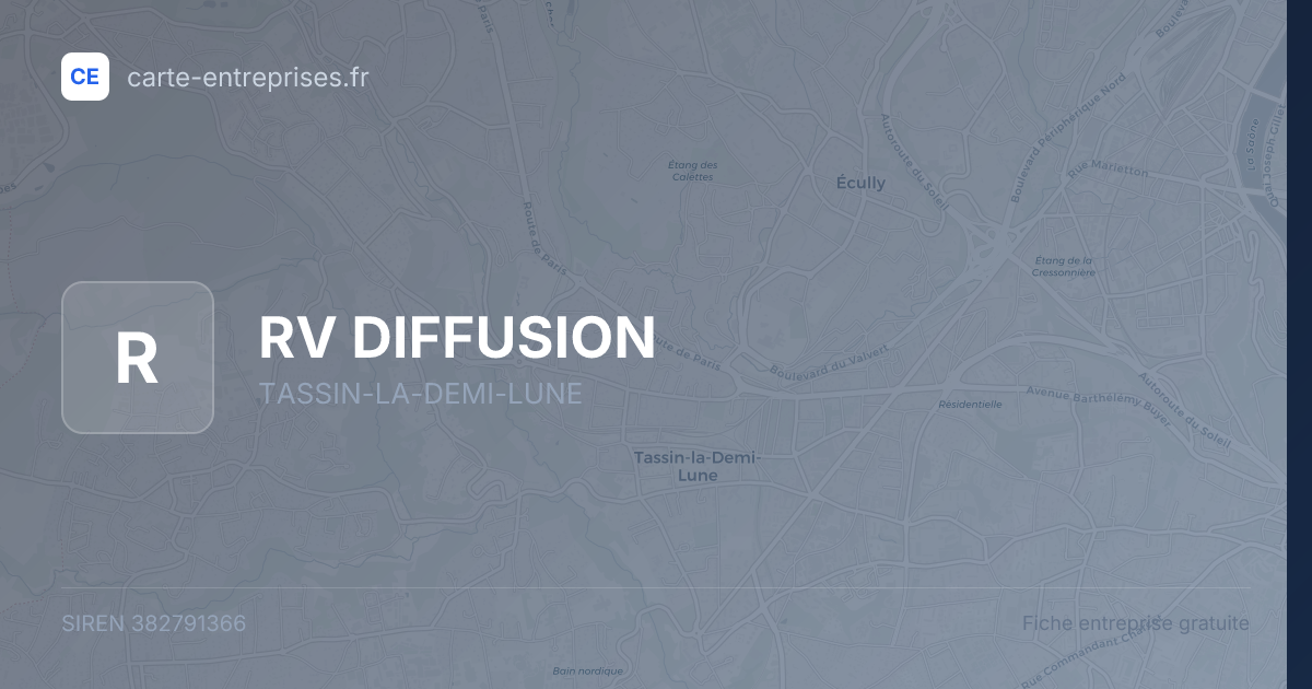 RV DIFFUSION — 382791366 — fiche entreprise