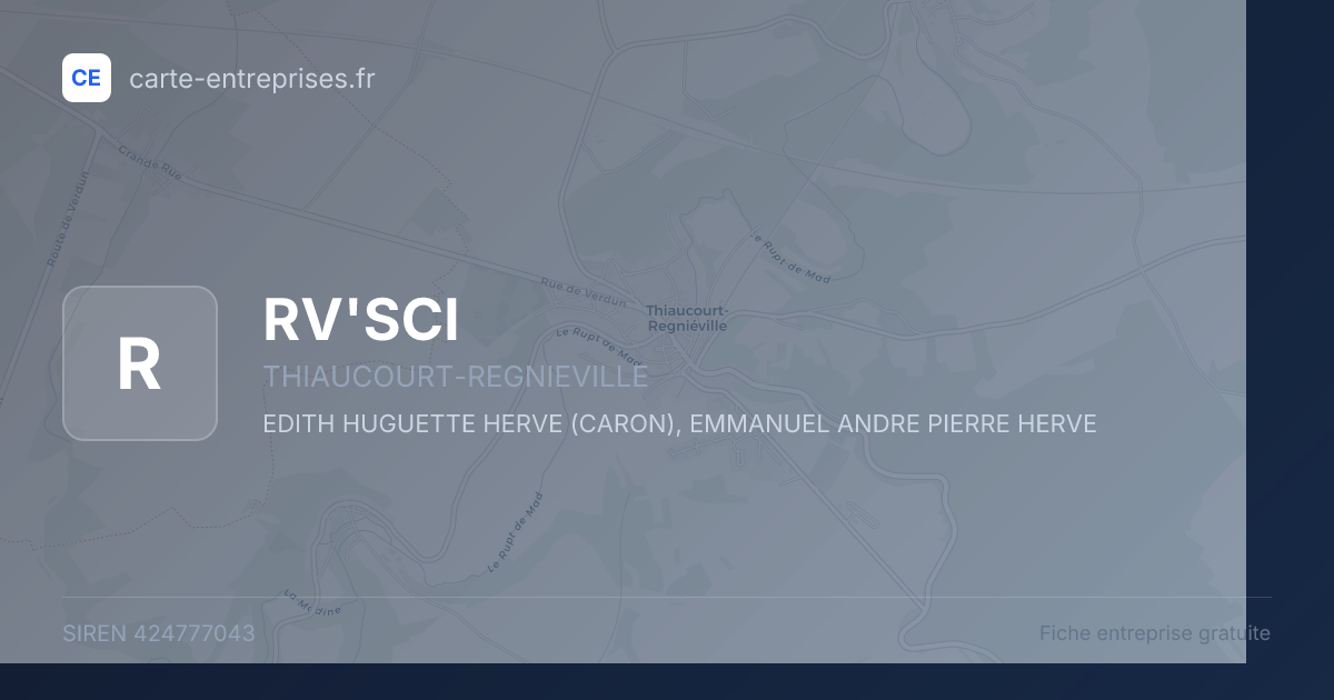 RV'SCI — 424777043 — fiche entreprise