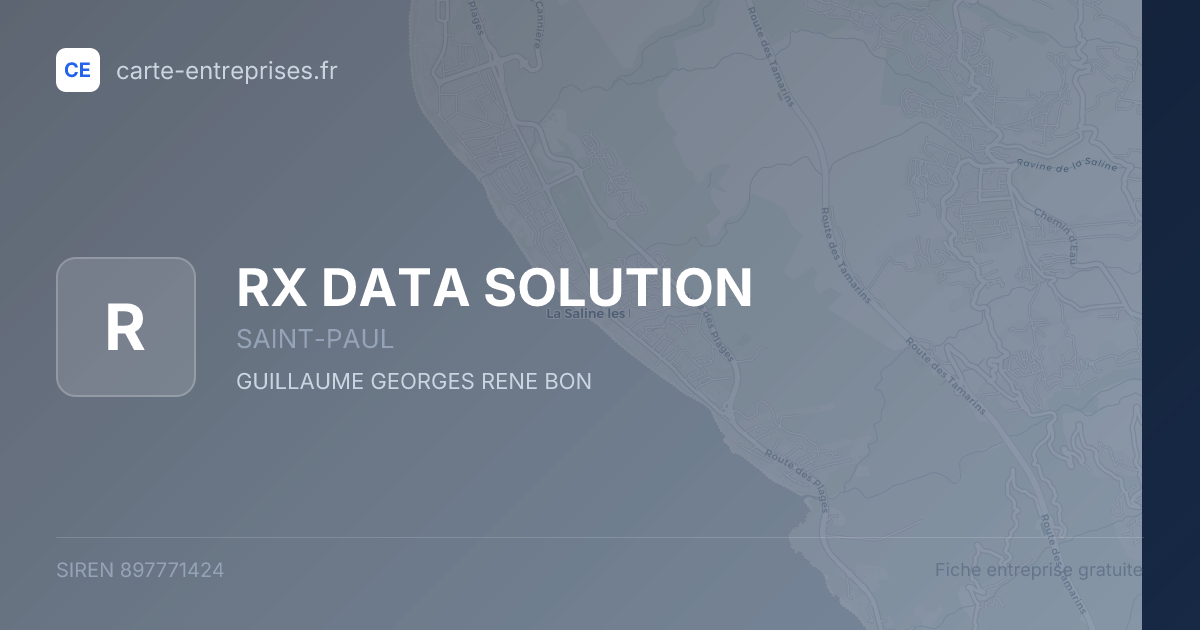 RX DATA SOLUTION — 897771424 — fiche entreprise