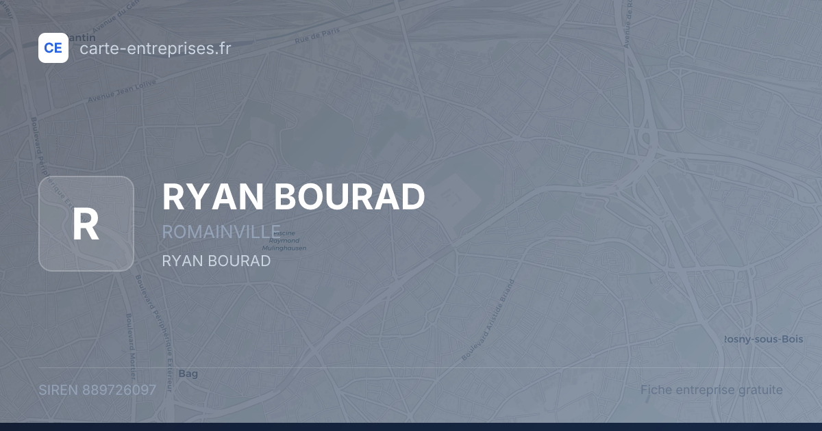 RYAN BOURAD — 889726097 — fiche entreprise