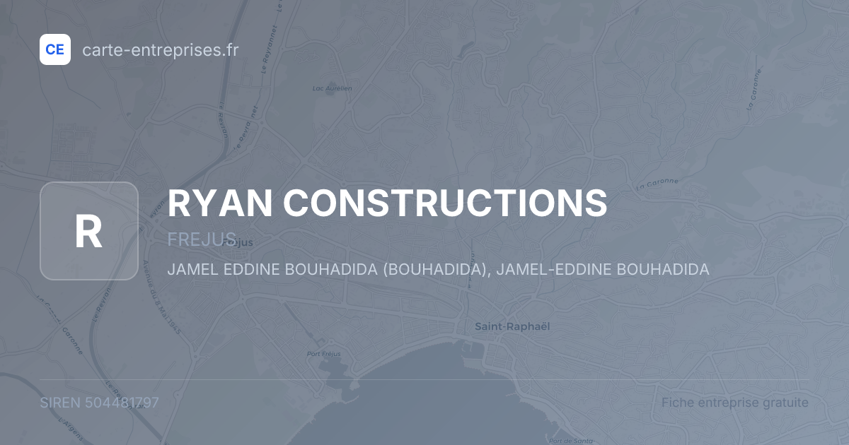 RYAN CONSTRUCTIONS — 504481797 — fiche entreprise