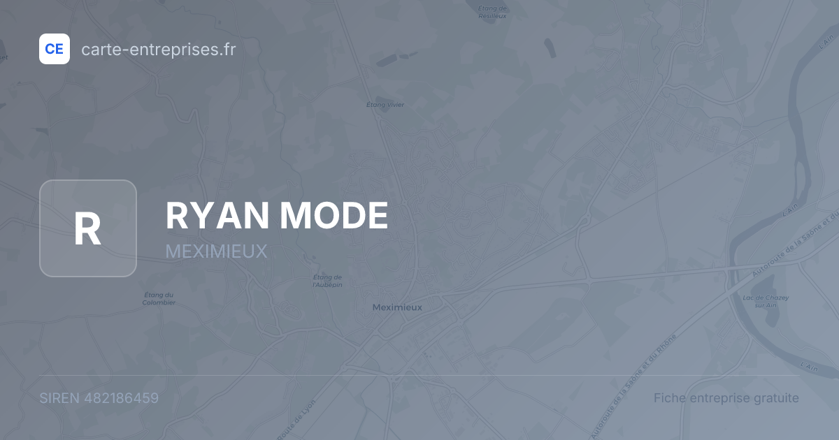 RYAN MODE — 482186459 — fiche entreprise