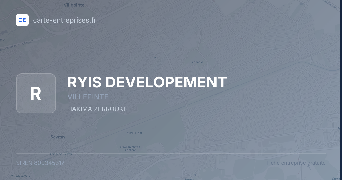 RYIS DEVELOPEMENT — 809345317 — fiche entreprise
