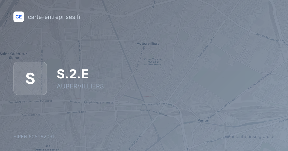 S.2.E — 505062091 — fiche entreprise