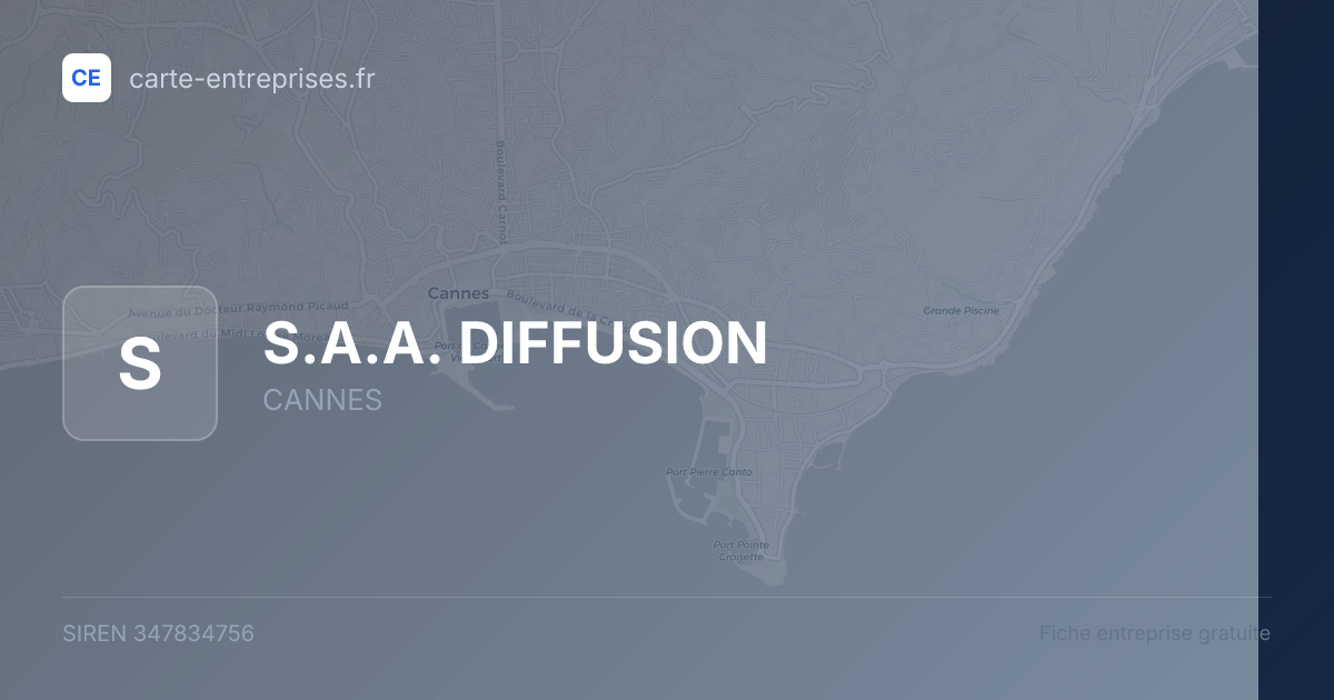 S.A.A. DIFFUSION — 347834756 — fiche entreprise