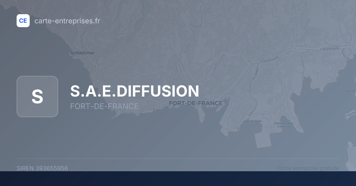 S.A.E.DIFFUSION — 393655956 — fiche entreprise