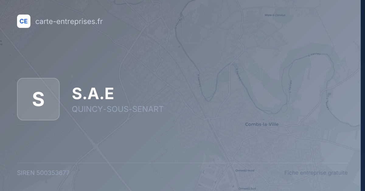 S.A.E — 500353677 — fiche entreprise