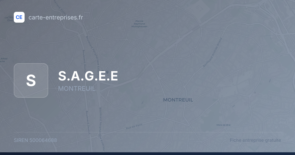 S.A.G.E.E — 500064688 — fiche entreprise