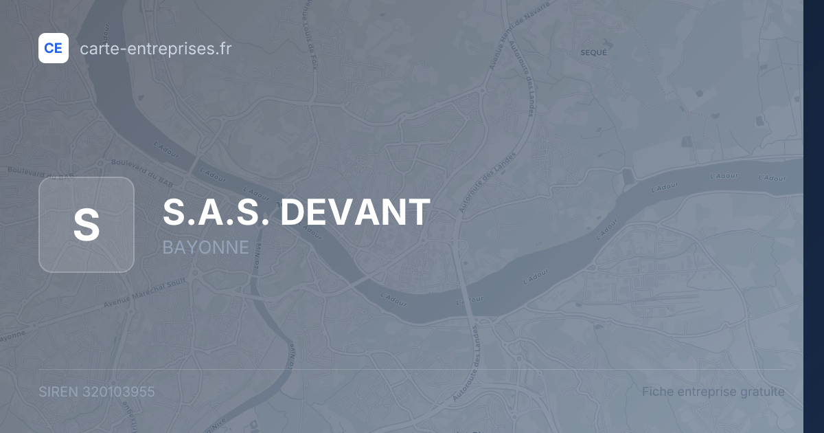 S.A.S. DEVANT — 320103955 — fiche entreprise