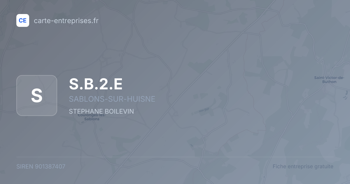 S.B.2.E — 901387407 — fiche entreprise