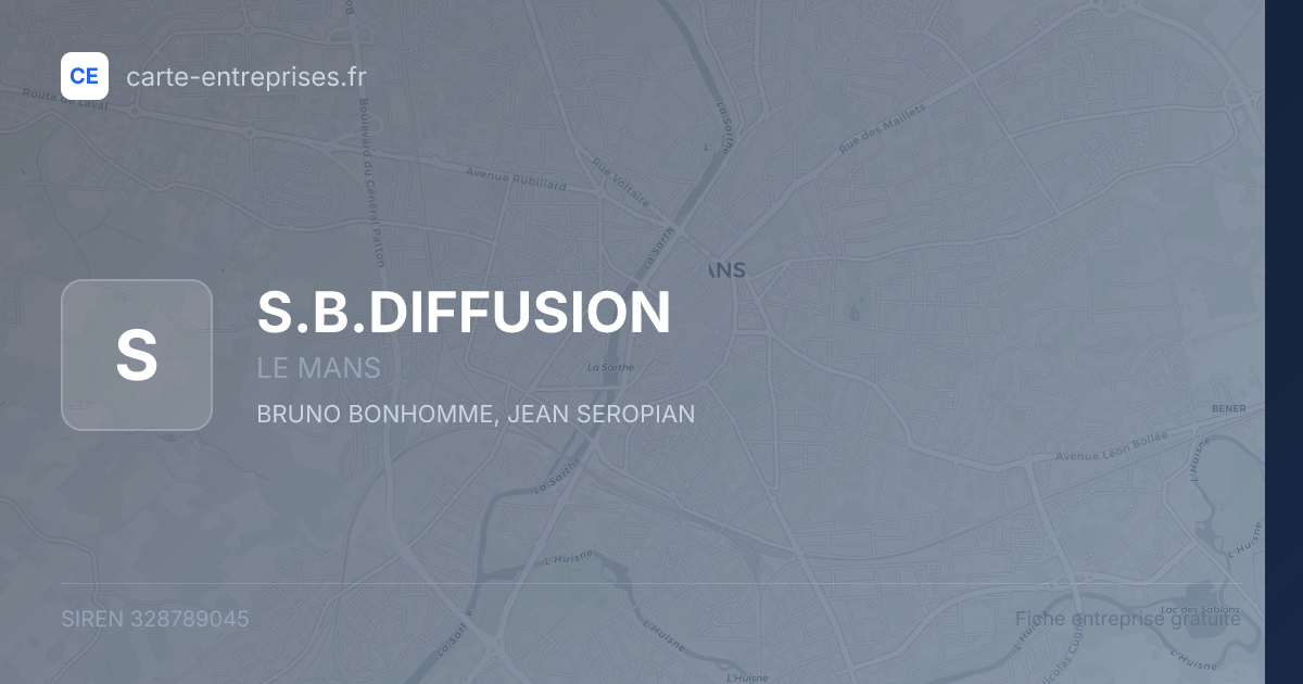 S.B.DIFFUSION — 328789045 — fiche entreprise