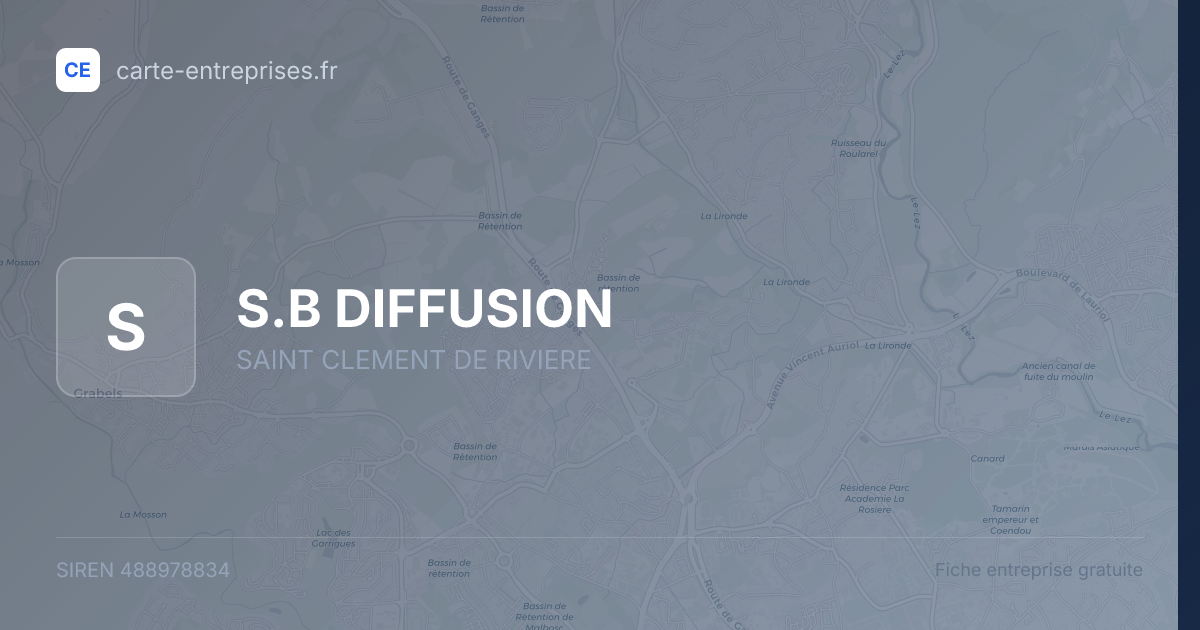 S.B DIFFUSION — 488978834 — fiche entreprise