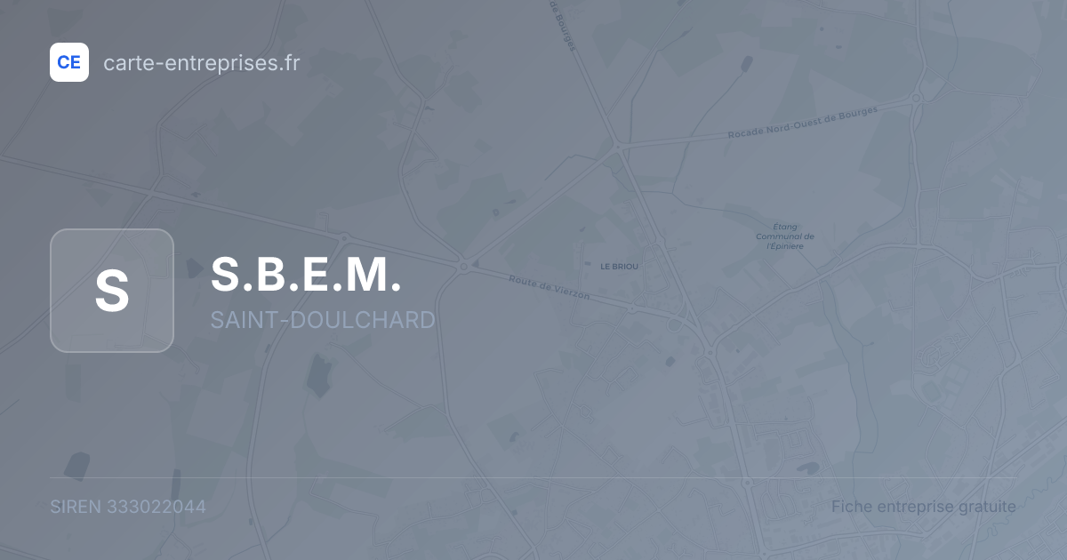 S.B.E.M. — 333022044 — fiche entreprise