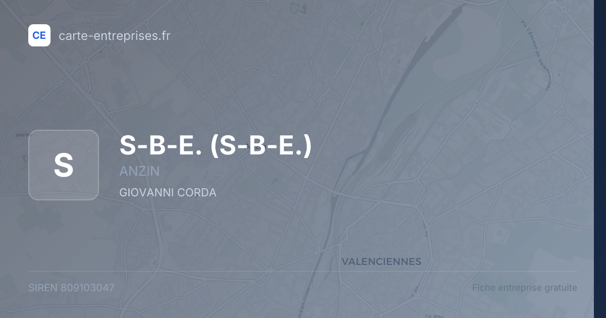 S-B-E. — 809103047 — fiche entreprise