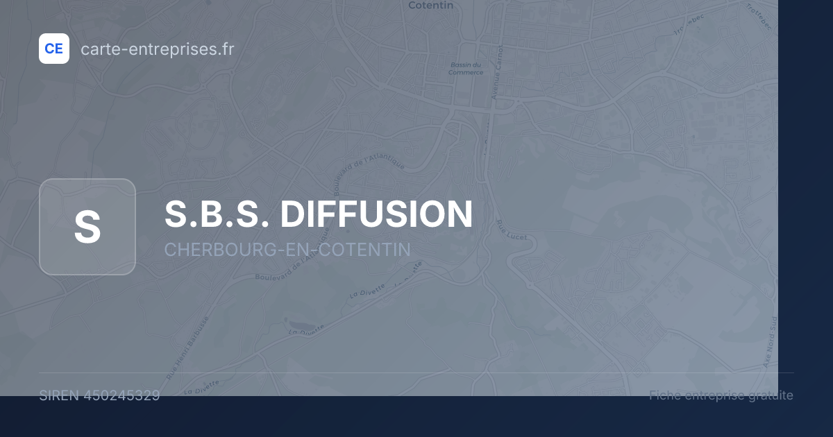 S.B.S. DIFFUSION — 450245329 — fiche entreprise