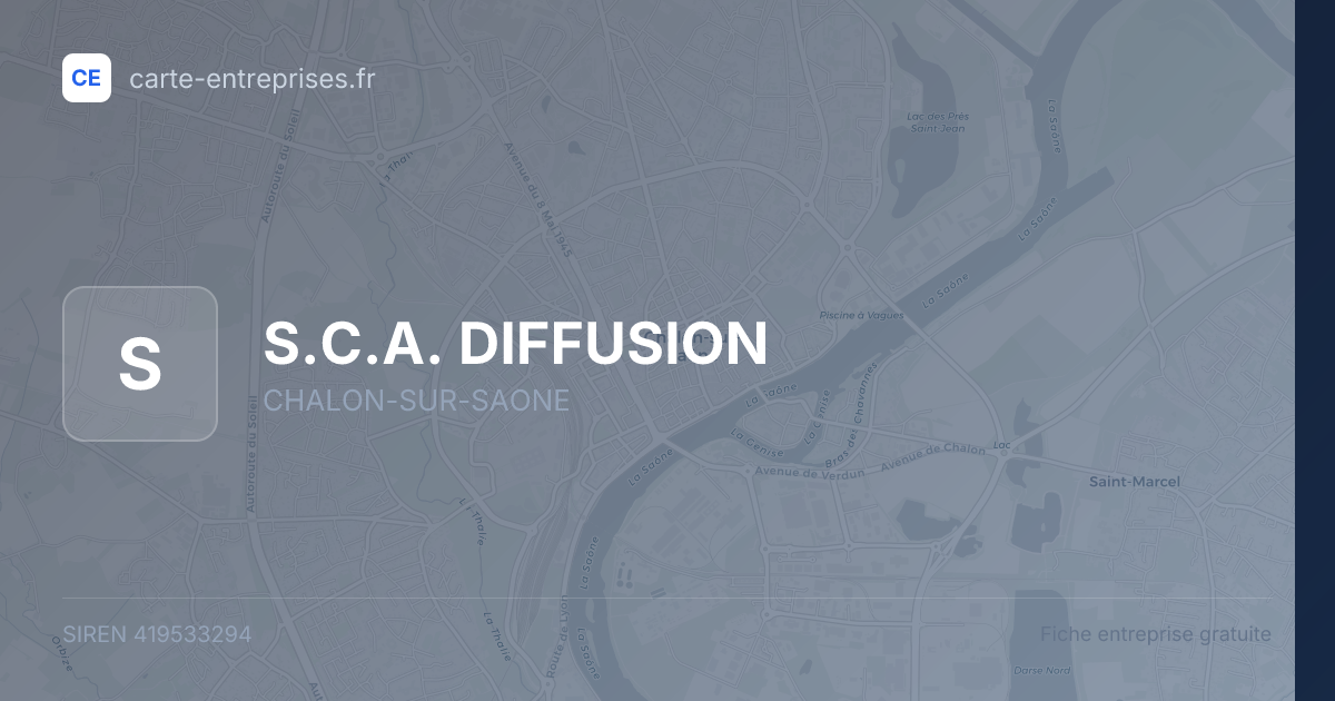 S.C.A. DIFFUSION — 419533294 — fiche entreprise
