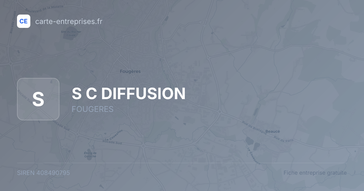 S C DIFFUSION — 408490795 — fiche entreprise