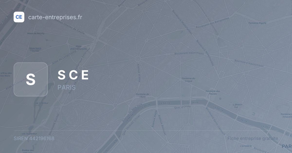 S C E — 442196168 — fiche entreprise
