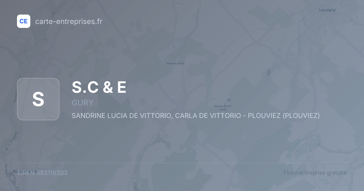 S.C & E — 883118333 — fiche entreprise