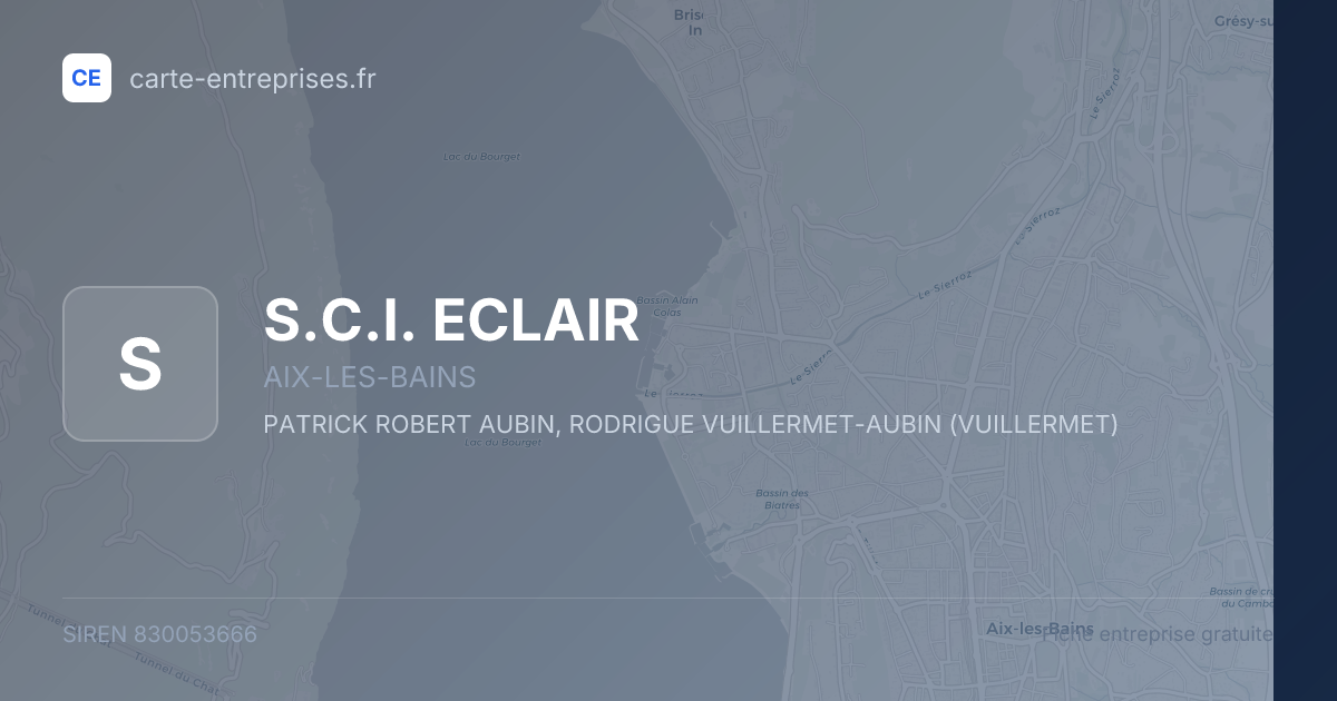 S.C.I. ECLAIR — 830053666 — fiche entreprise