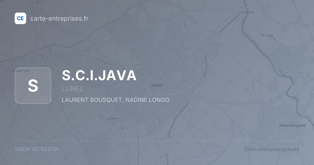 S.C.I.JAVA — 487823791 — fiche entreprise