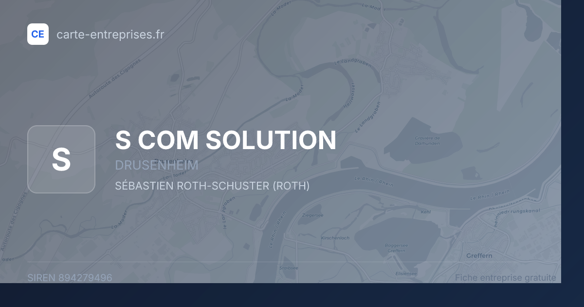 S COM SOLUTION — 894279496 — fiche entreprise