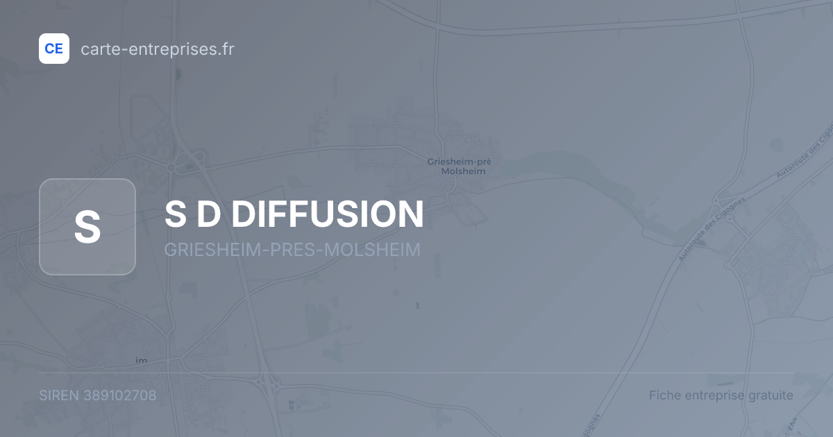 S D DIFFUSION — 389102708 — fiche entreprise