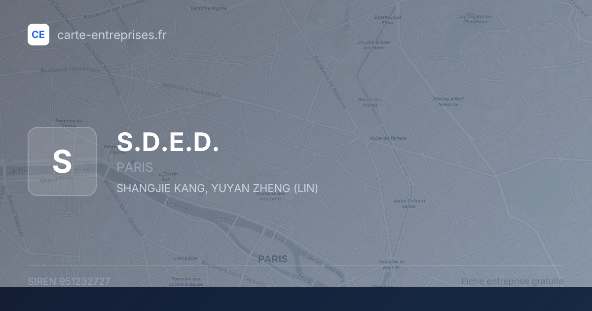 S.D.E.D. — 951232727 — fiche entreprise