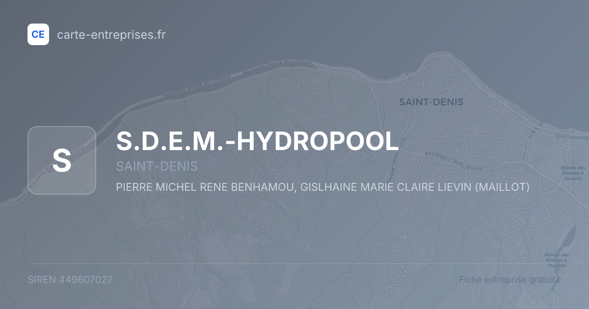 S.D.E.M.-HYDROPOOL — 449607027 — fiche entreprise