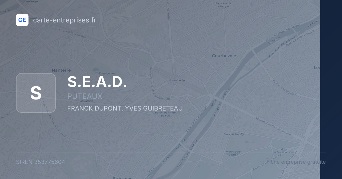 S.E.A.D. — 353775604 — fiche entreprise