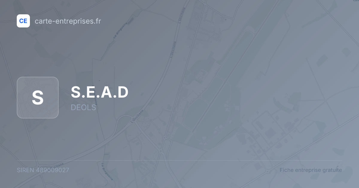 S.E.A.D — 489009027 — fiche entreprise